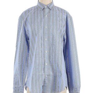 Frank & Eileen Blue Red & White Plaid "Finbar" 100% Cotton Shirt Size S